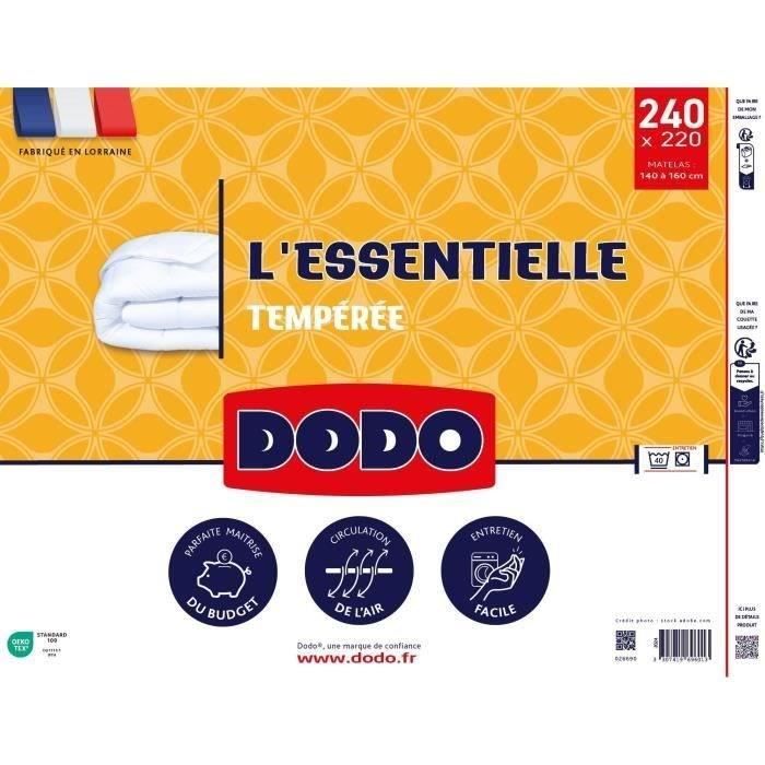 DODO Temperate Duvet - L'ESSENTIELLE - 220x240cm - 100% Polyester VOLUPT'AIR 250gr/m²