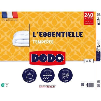 DODO Temperate Duvet - L'ESSENTIELLE - 220x240cm - 100% Polyester VOLUPT'AIR 250gr/m²