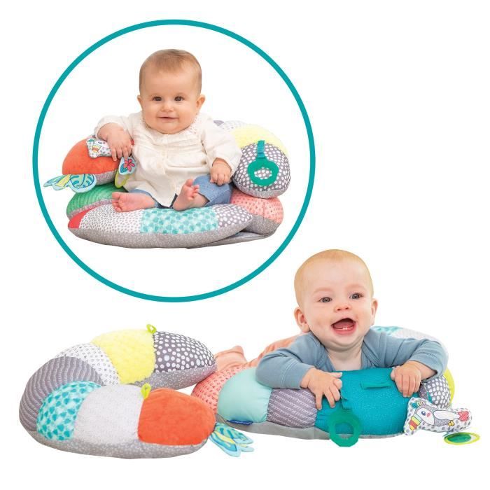 2-in-1 Infantino Tummy Time activity cushion