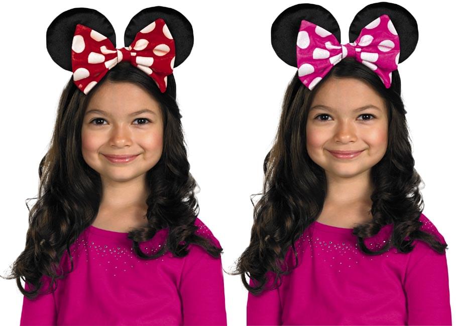 Disney Minnie Mouse Ears With Reversible Bow Costume Headband Child One Size