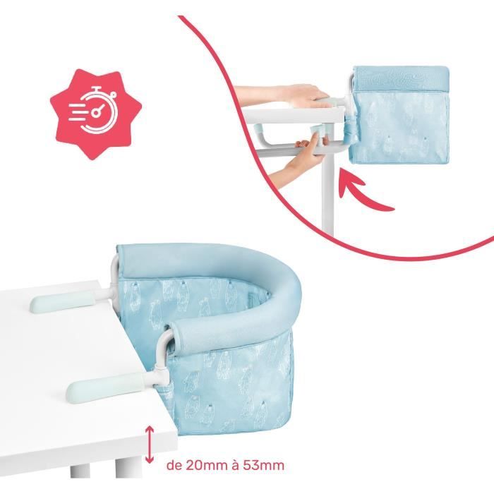Badabulle Baby table seat with 4 -arm attachment system, ultra compact folding, from 6 to 36 months
