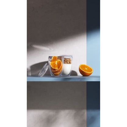 Set of 2 BODUM cups - Pavina To Go - Double-walled plastic - Airtight lid - 30 cl - Transparent