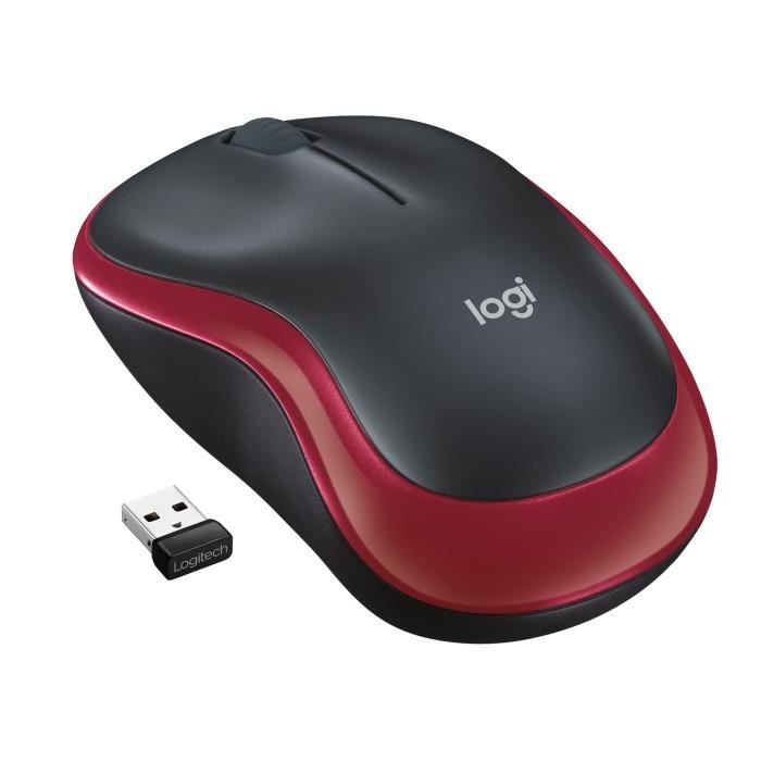 Logitech Wireless Optical Mouse - Red M185
