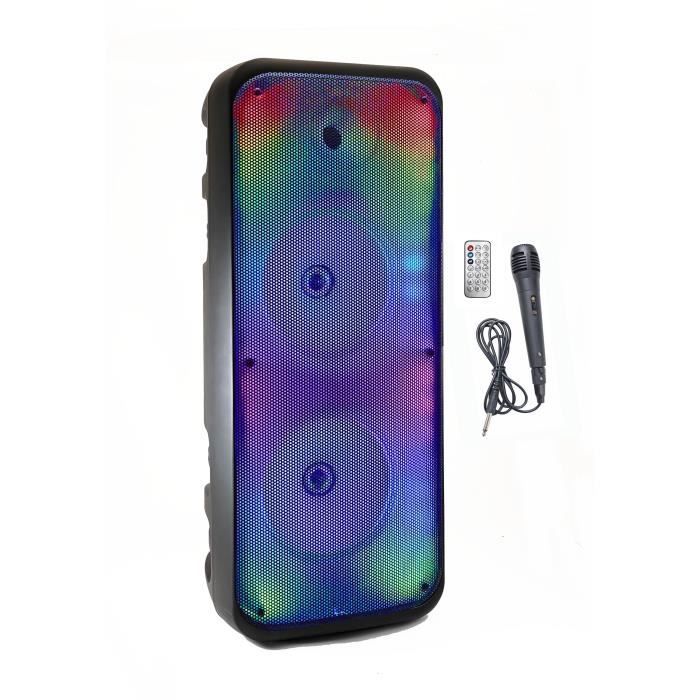 Luminous Karaoke Speaker - INOVALLEY - KA25-FIRE - Bluetooth V5.0 - 64 cm - 850 W - Black