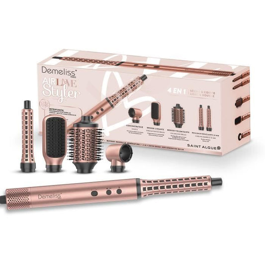 Blow-drying brush - DEMELISS - Air Flow Styler - Love Edition - BLDC motor - 3 speeds - Ionic function - Quiet