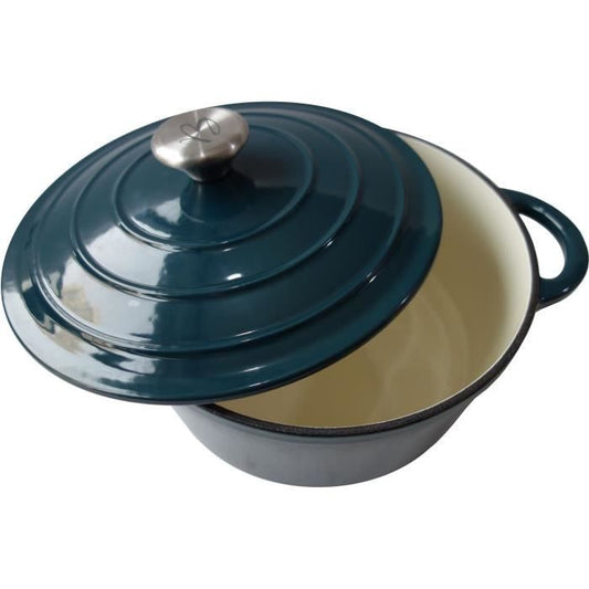 BAUMALU 24 cm casserole dish - Round shape - Blue green