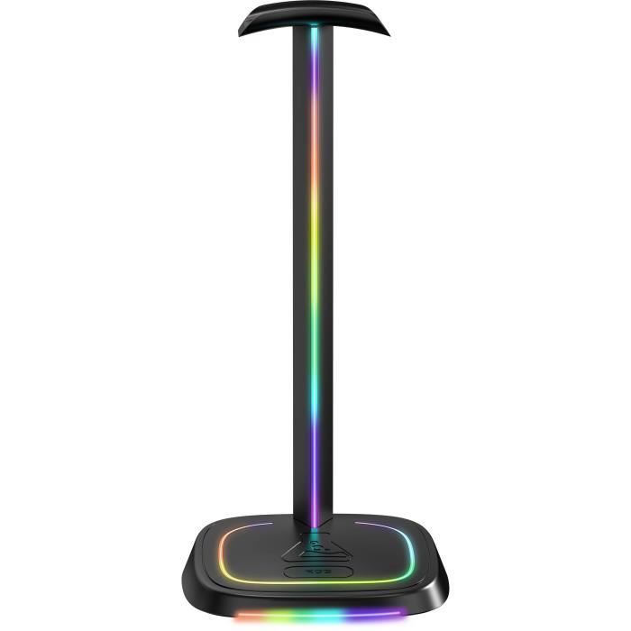 Gaming headset stand - The G-Lab - K-STAND-NEON RGB - USB/USB-C HUB - Wired - RGB lighting - Black