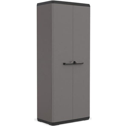 KIS Più Utility Storage Cabinet - 68 x 39 x 166 cm - Charcoal Gray and Black