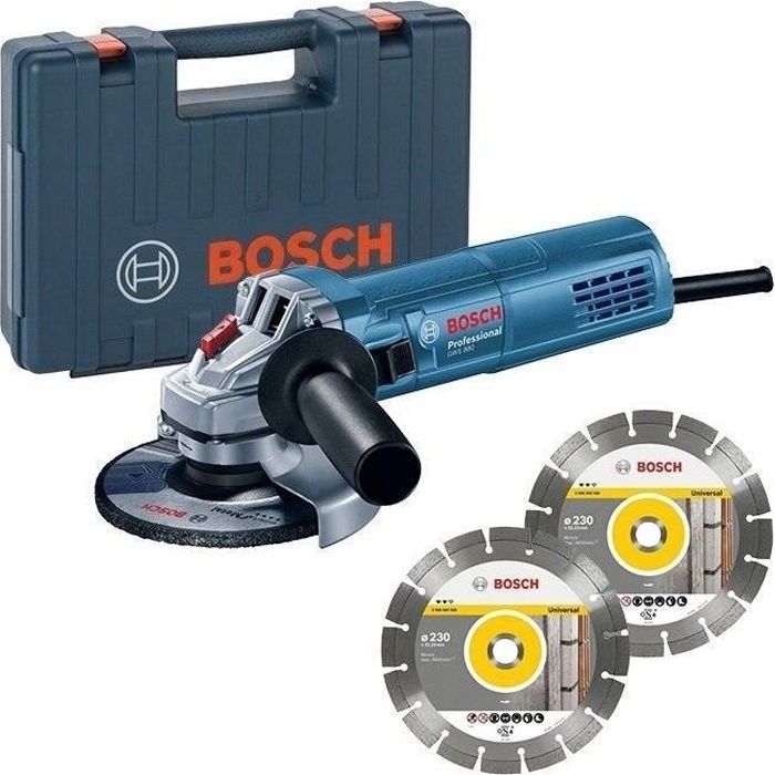 BOSCH PROFESIONNAL 800W angle grinder - 125 mm + 2 diamond discs + box