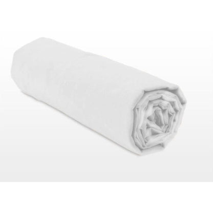Fitted sheet - HOME LINGE PASSION - HP71772 - 180 x 200 cm + 30 cm bonnet - Microfiber - 82 g - White