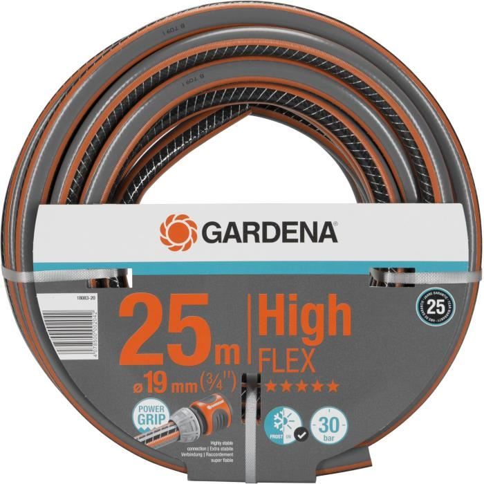 Gardena Comfort Highflex watering pipe-length 25m-Ø19mm-anti-node and non-deformable-25 years warranty (18083-20)