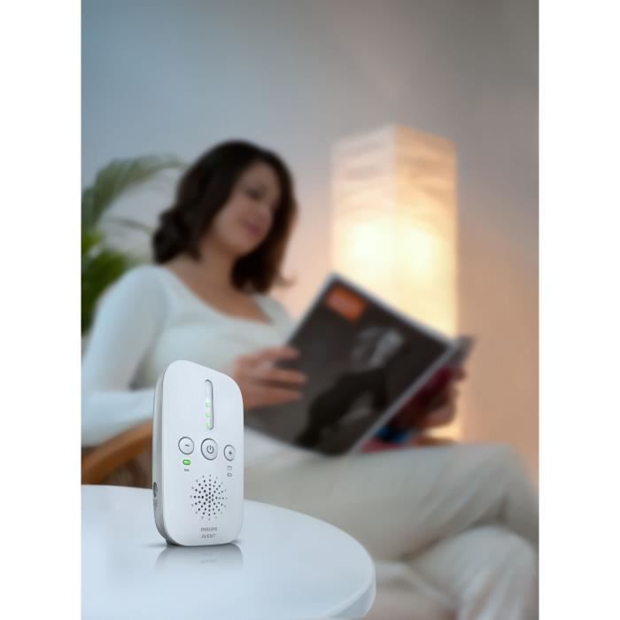 Philips Babyphone DECT SCD502 / 26 - On battery or mains - Range 300m - Night light function