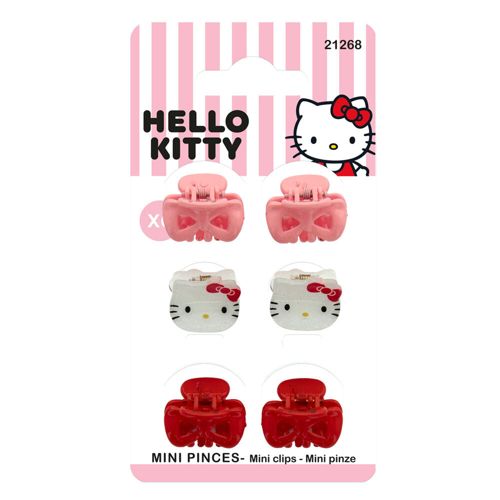 Hello Kitty 6 Mini Hair clips pack
