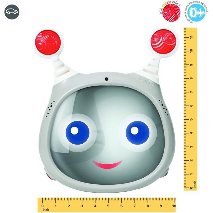 Rearview mirror - BENBAT - Oly - Adjustable headrest mirror with remote control - 25.4 x 29.7 x 7.8 cm - Beige