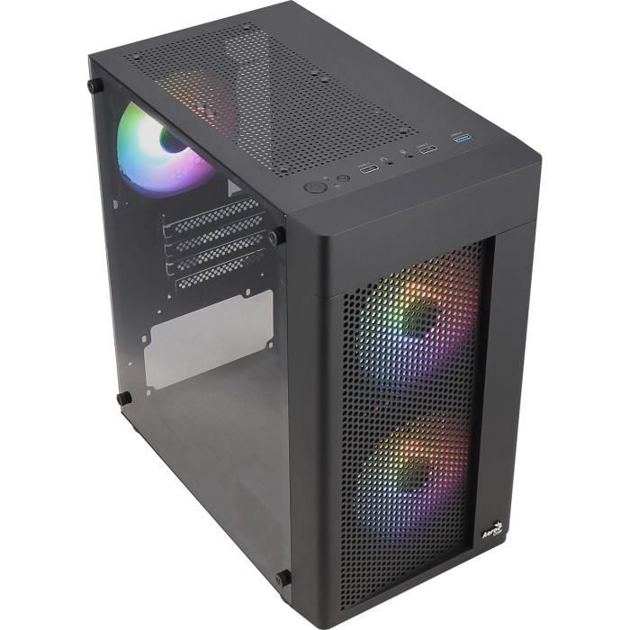 PC case - AEROCOOL - Hexform G v2 (Black) - Mini tower - Micro-ATX format - Without power supply