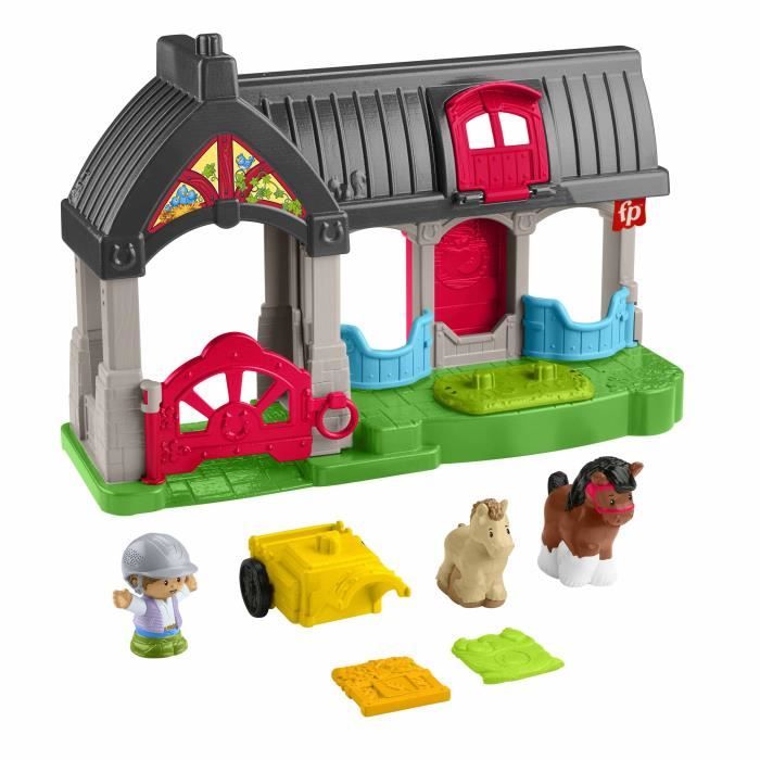 FISHER-PRICE Little People - Happy Horses Stable with 6 elements - Fisher-Price - HWR84