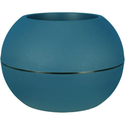 RIVIERA GRANIT BOULE round flower box - Plastic - Diameter 50 cm - Blue