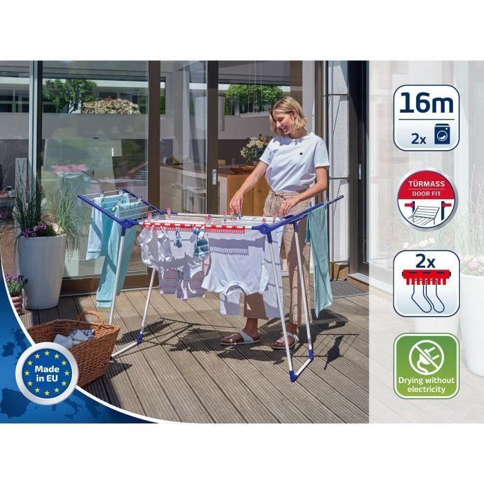FLEIFHEIT PEGASUS 160 Solid Slim Floor Dryer - Extension length 16 m