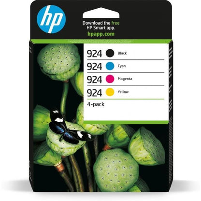HP 924 Genuine Ink Cartridge Pack of 4 cyan, magenta, yellow, black