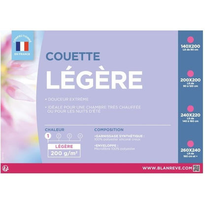 Blanreve Légere duvet in microfiber - 220 x 240 cm - White