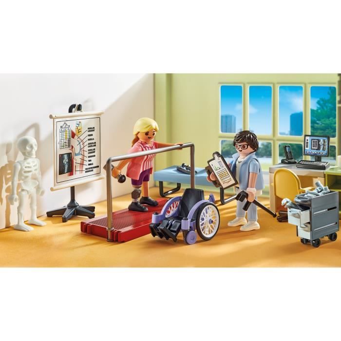 PLAYMOBIL 71617 Physiotherapy Workshop, Hospital, Action Heroes, 69 pieces, Ages 4 and up