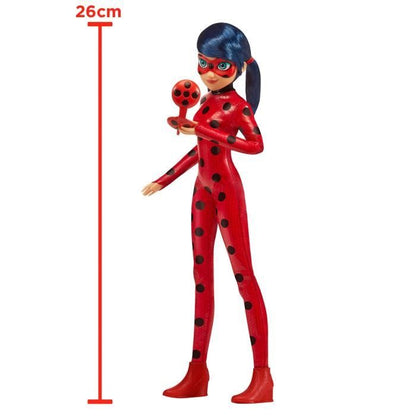 BANDAI - Miraculous Ladybug - 26 cm fashion doll - Ladybug with her phone - New vinyl effect costume - P50028