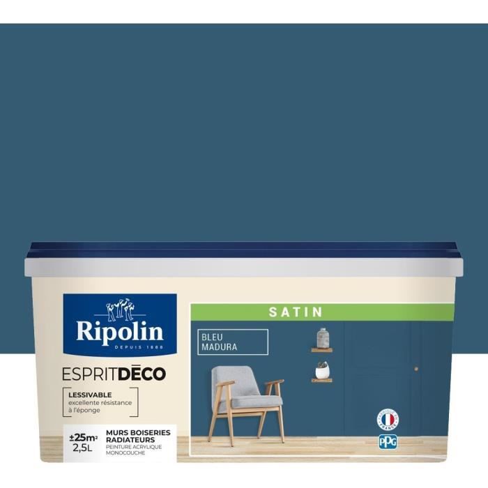 RIPOLIN All pieces wall paint, Ripolin - Blue Madura Satin, 2.5L