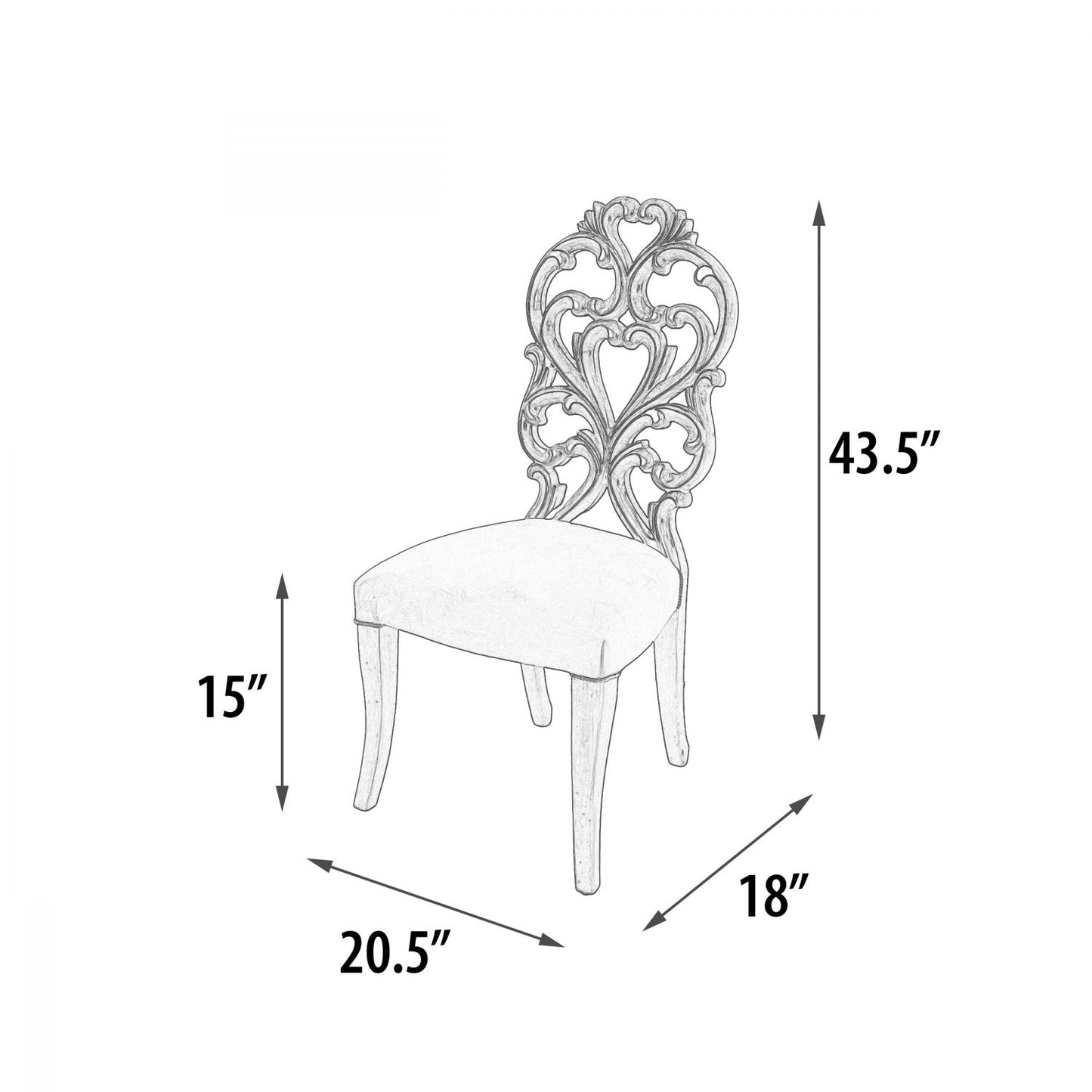 Palace Platine Cream Side Chair
