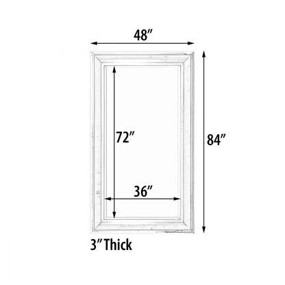 The Sterling Mirror 36X72 Silver with Champagne Wash