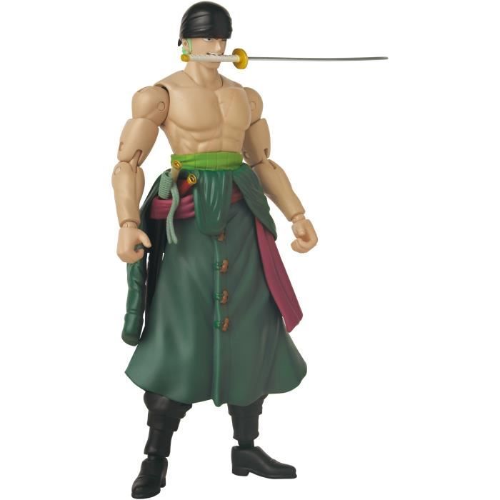 Anime Heroes Figure - BANDAI - One Piece Zoro Style 3 Swords 17 cm - 16 points of articulation