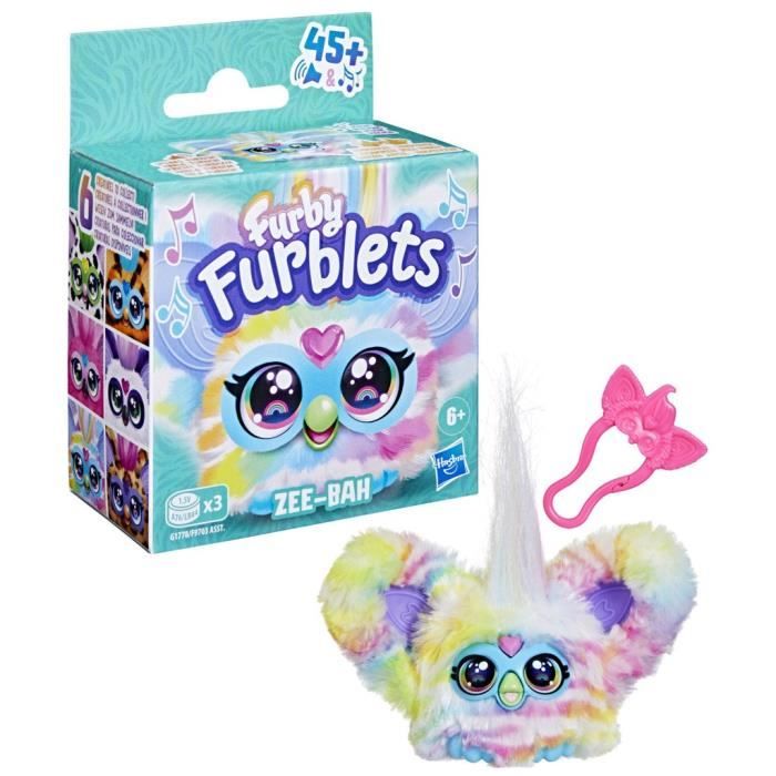 Furby Furblets Zee-Bah, Mini Electronic Plush for Girls and Boys, 45+ Sounds, Ages 6 and Up, Series 4, Hasbro