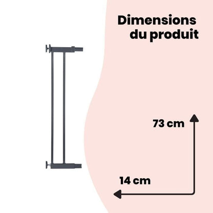 Extension for barriers U-PRESSURE metal 14 CM metal Black