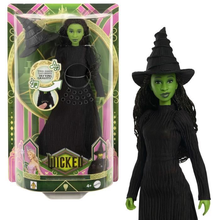 Mattel-Wicked-Elphaba Singing Doll with Dress-Up and Accessories - Wicked - HYM40