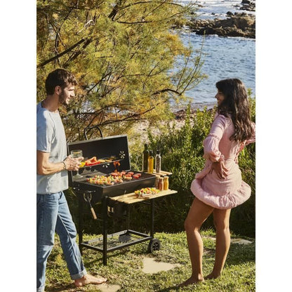 MIKE charcoal barbecue - Cooking surface 71 x 35 cm