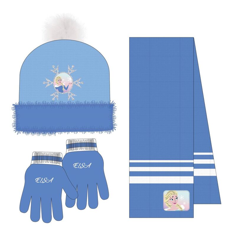 Disney Frozen winter set snood hat gloves