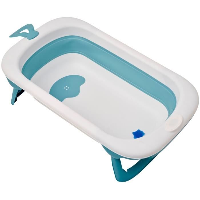Foldable bathtub - THERMOBABY - BALNÉA - Compact - Drain plug - Up to 18 months - Blue