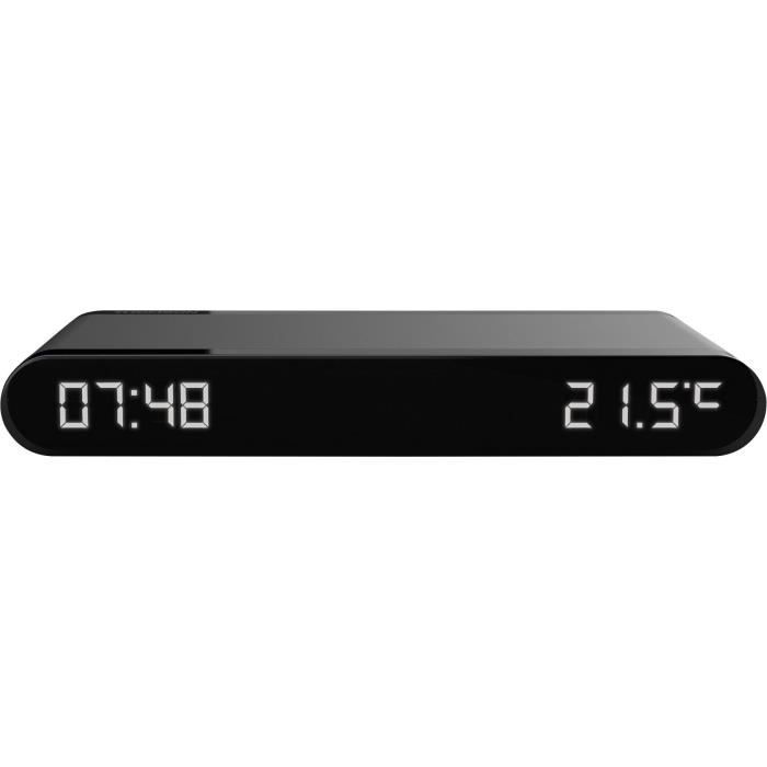 Alarm clock charging station - THOMSON - Black - 15W induction, Temperature, USB-C port, 230V power supply