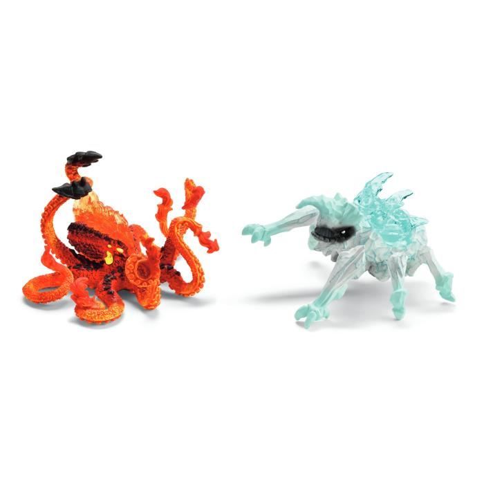 SCHLEICH 70826 Eldrador Creatures Lava Octopus vs Ice Bug Duo Figures for Children Ages 6 and Up