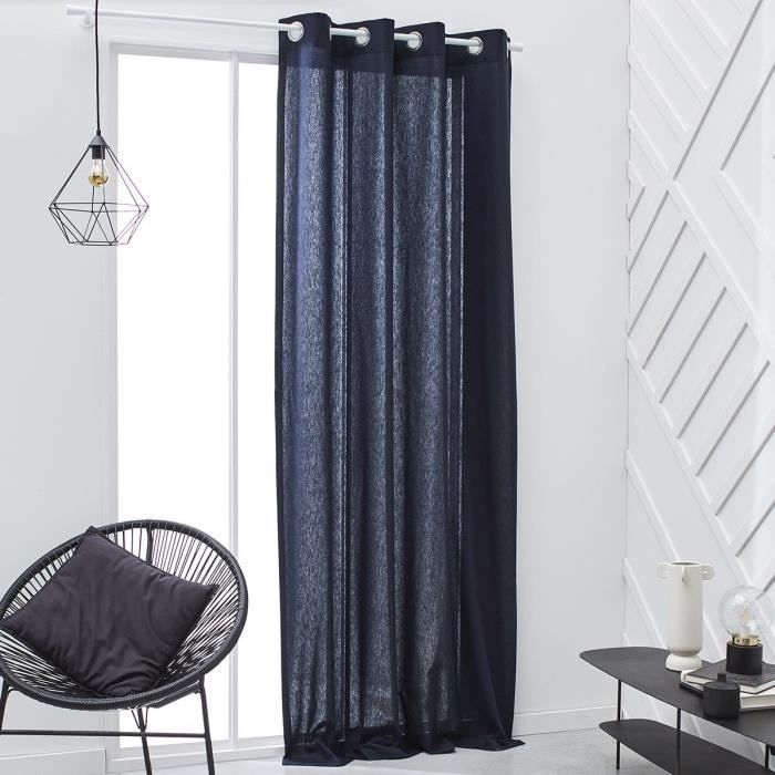 TODAY eyelet curtain - 140x240cm - 100% Cotton - Navy