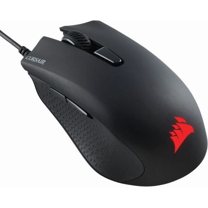 CORSAIR Optical Gamer Mouse HARPOON RGB PRO FPS / MOBA - Backlit RGB LED Backlit - 12000 DPI - Black (CH-9301111-EU)