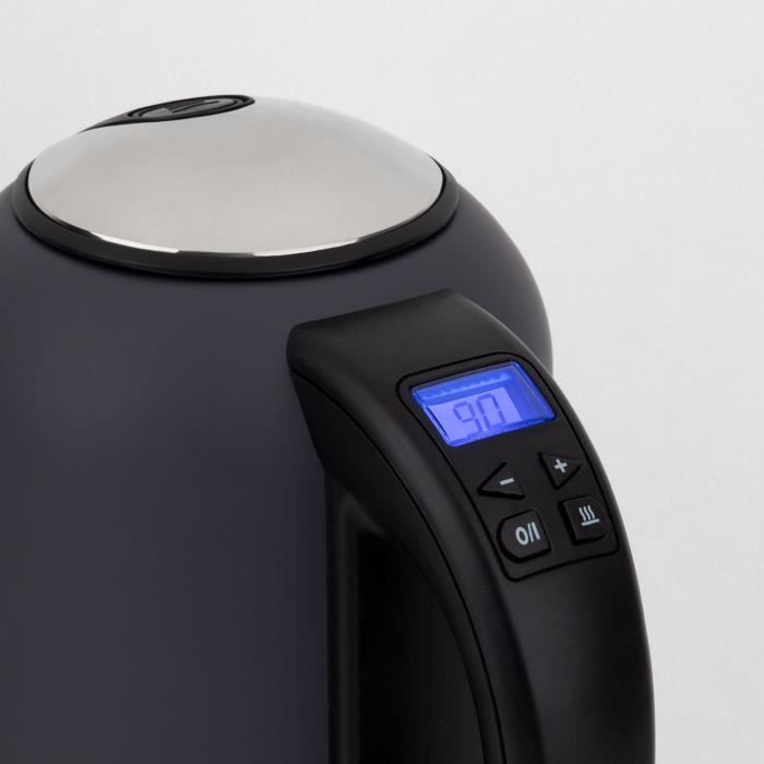 H.koenig / Boe52 - kettle - Capacity: 1.7 L - Adjustable temperature: 40 to 110 ° C - LCD screen - Power: 2200W - matt gray