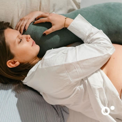 Pregnancy and nursing pillow - DOOMOO - Buddy - Ultra comfort - Oeko-Tex certified - Corduroy Green
