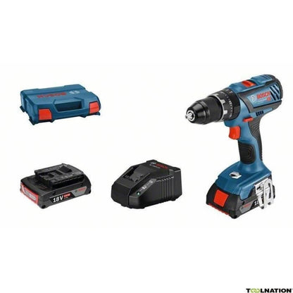 Bosch Professional GSB 18V-28 impact drill-screwdriver + 2 2.0Ah batteries + GAL 18V-20 charger + L-Case - 06019H400B