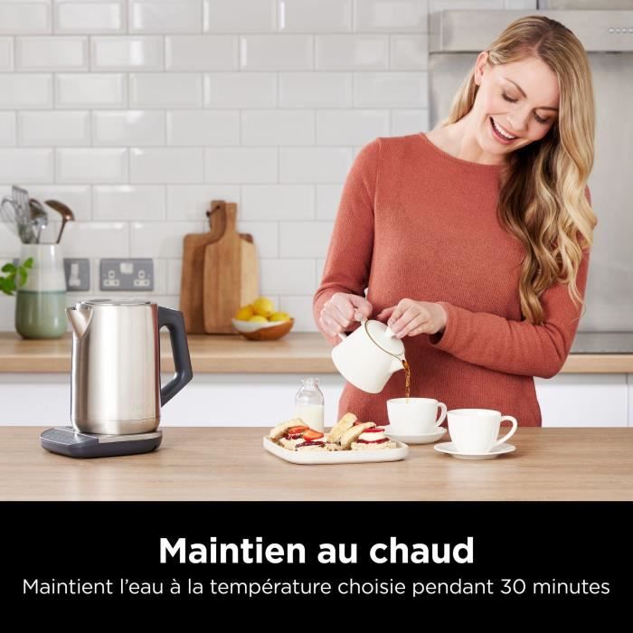 Kettle - NINJA - KT201EU - 3000 W - 1.7 L - Adjustable temperature - Stainless steel
