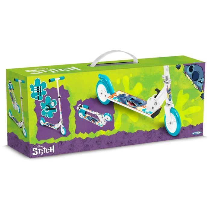 Foldable scooter - DISNEY - STITCH - Secure folding mechanism - Rear foot brake - Adjustable height