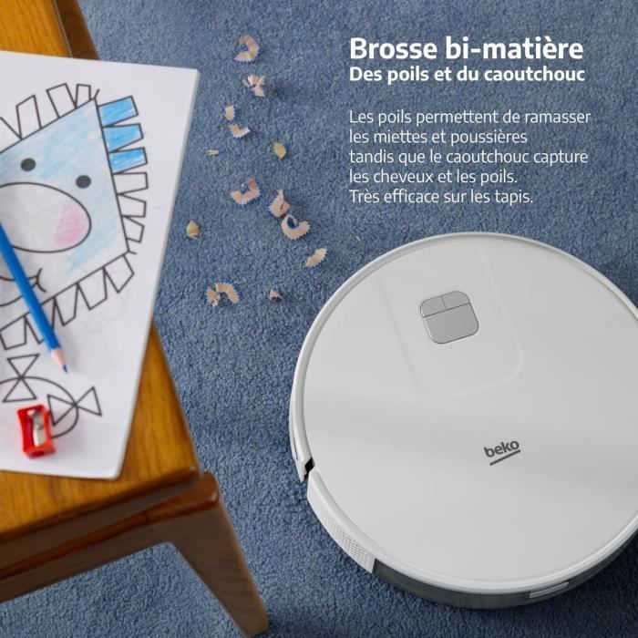 BEKO VRR60314VW - 2 in 1 Connected Robot Vacuum Cleaner - 150 minutes autonomy - 2000 pa - White