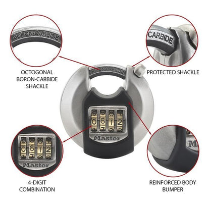 Master Lock Excell Disc Cadels 70 mm Stainless steel M40EURDNUM