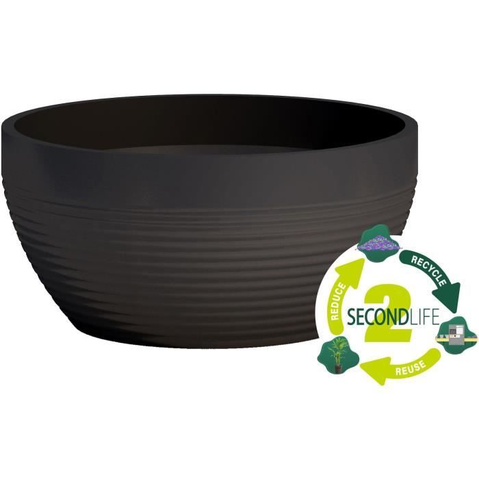 Cup - GARDEN ID - Green Care Impact Black-Anth - 35 x 16 cm - 10-year guarantee - 100% recycled - UV/frost resistant