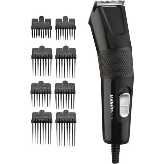 BABYLISS E756E - Corded Power Hair Clipper - XL 45mm Blades - 9 cutting heights - Quick cleaning - Black