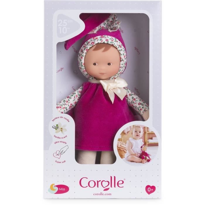 Doudou - COROLLE - Miss Rose Grenadine - 25 cm - vanilla scent - from birth